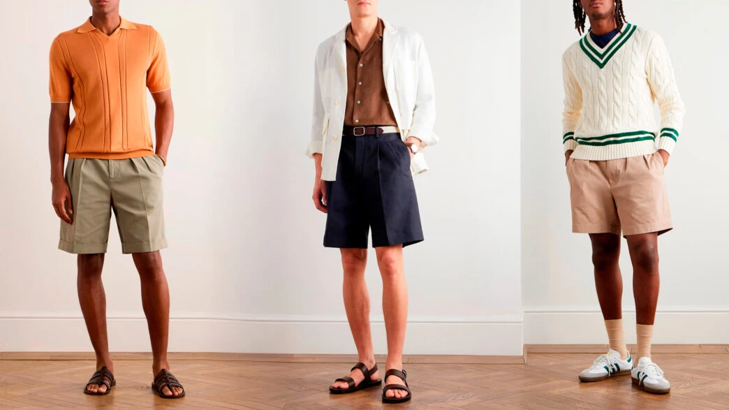 Outfits pantalones cortos de hombre primavera verano 2025