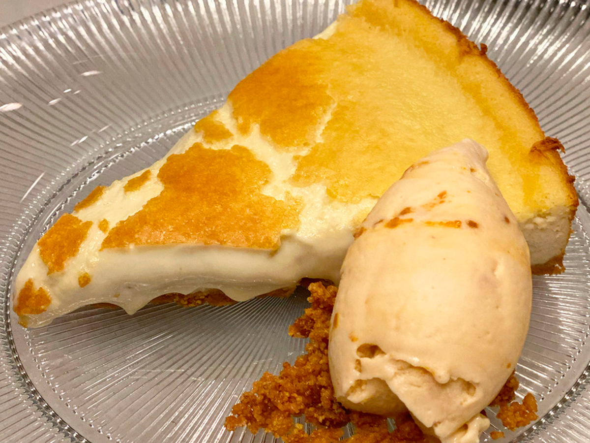Postre de Tarta de queso del restaurante Casa Mortero de Madrid