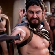 El rey Leónidas, interpretado por el actor Gerard Butler es un claro ejemplo de la personalidad Macho Alfa