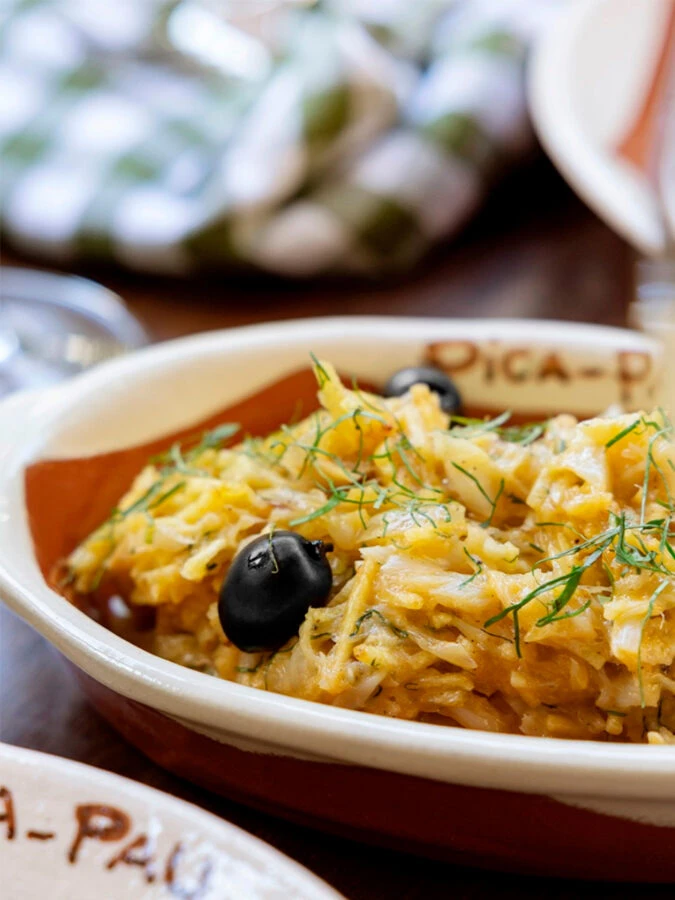 Bacalao a la Bras del restaurante Pica-Pau en Lisboa