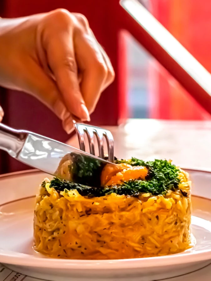 Bacalao a la bras del restaurante As Salgadeiras en Lisboa
