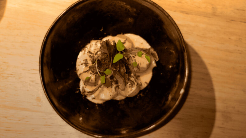 Plato del menú del restaurante Bichopalo de Madrid
