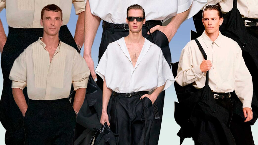 Outfit hombre blanco y negro verano 2025