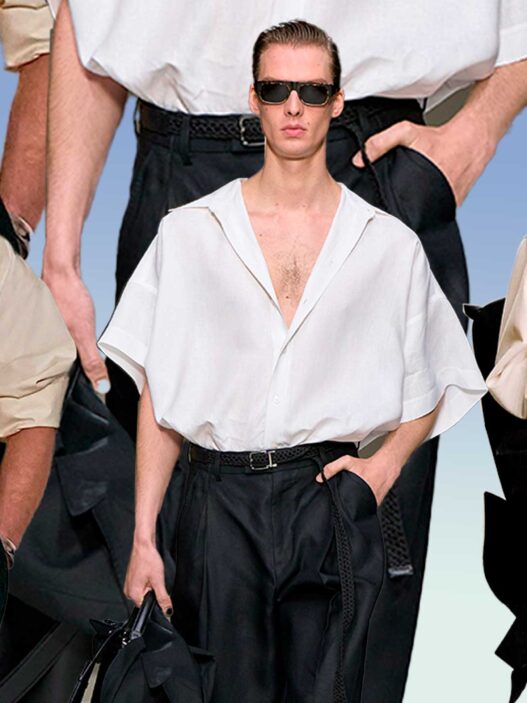 Outfit hombre blanco y negro verano 2025