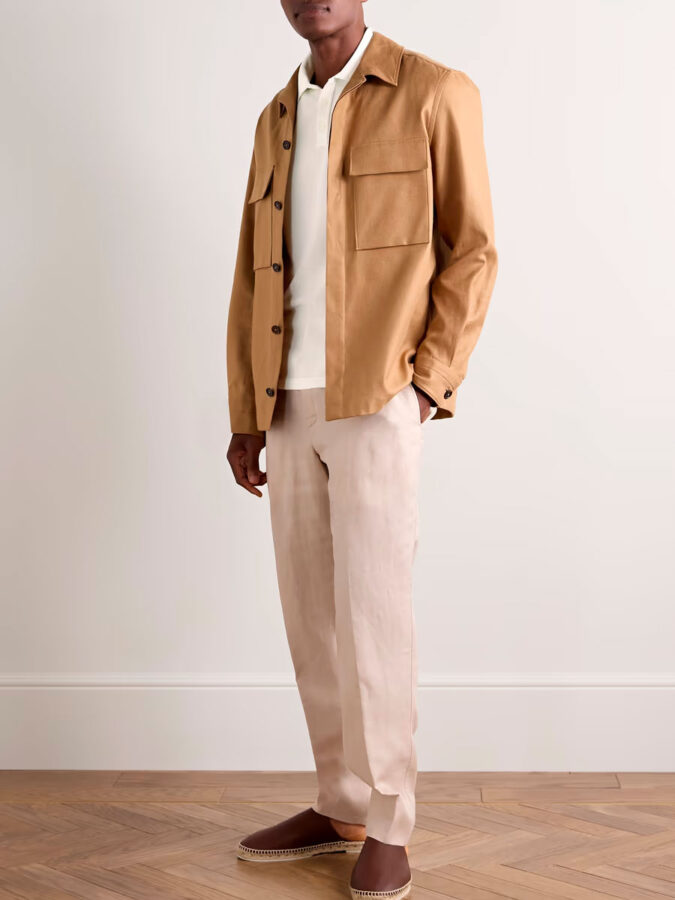 outfit combinar polo blanco de hombre Zegna