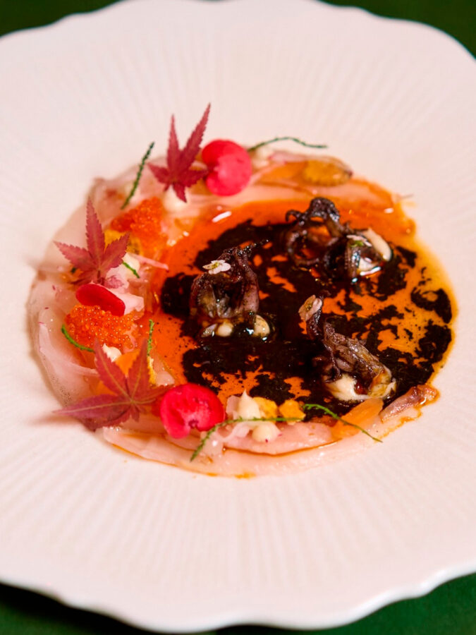 Lubina salvaje del menú degustación del restaurante Coque de Madrid