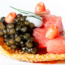 Plato del menú degustación del restaurante Lasarte de Barcelona