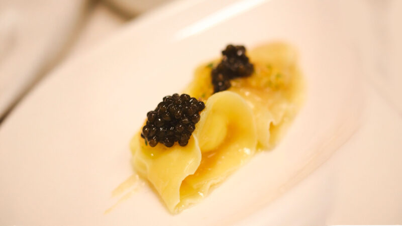 Ravioli del restaurante VelascoAbellá de Madrid