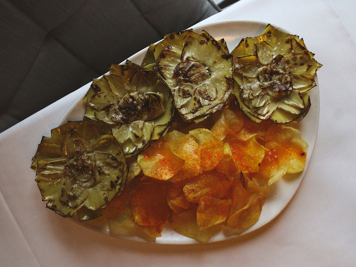 Alcachofas del restaurante asturiano Enbable en Madrid