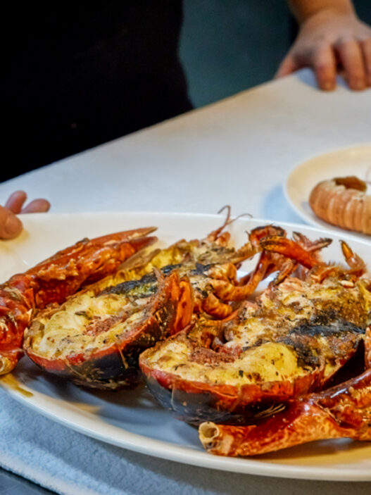 Bogavante del restaurante marisquería O´Pazo de Madrid