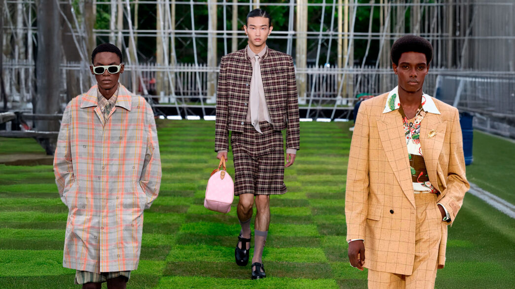 tejido cuadros moda hombre primavera 2025