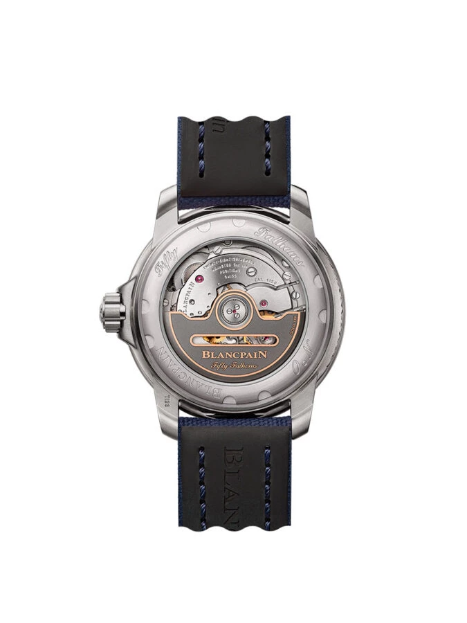 trasera del reloj BlancPain Fifty Fathoms 38 mm