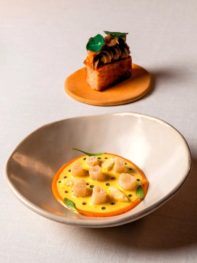 Plato del menú degustación del restaurante Bardal en Ronda
