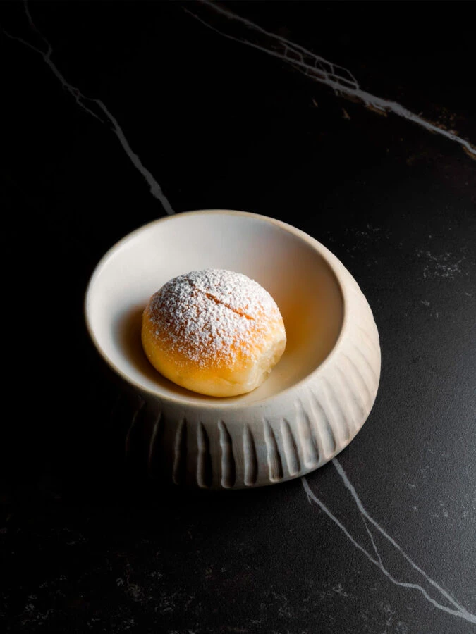 Postre del menú degustación del restaurante Kaleja de Málaga