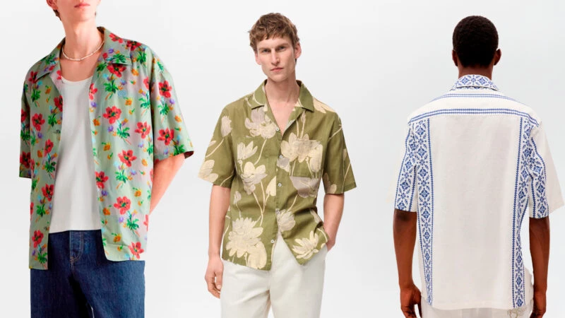Camisas de manga corta para hombre con estampados florales