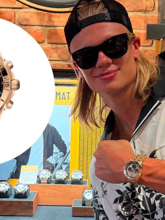 El futbolista Erling Haaland con el Breitling Chronomat B01 42