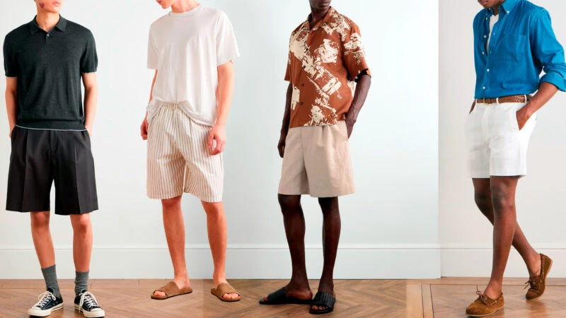 ideas para combinar las bermudas de hombre con diferentes calzados