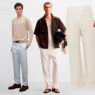 ideas de estilo para hombre sobre cómo combinar el pantalón largo blanco en verano