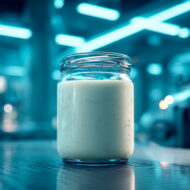 Descubren un yogur con propiedades antienvejecimiento que mejora la memoria Tarro de yogur fermentado en laboratorio con propiedades para mejorar la memoria y prevenir el envejecimiento.