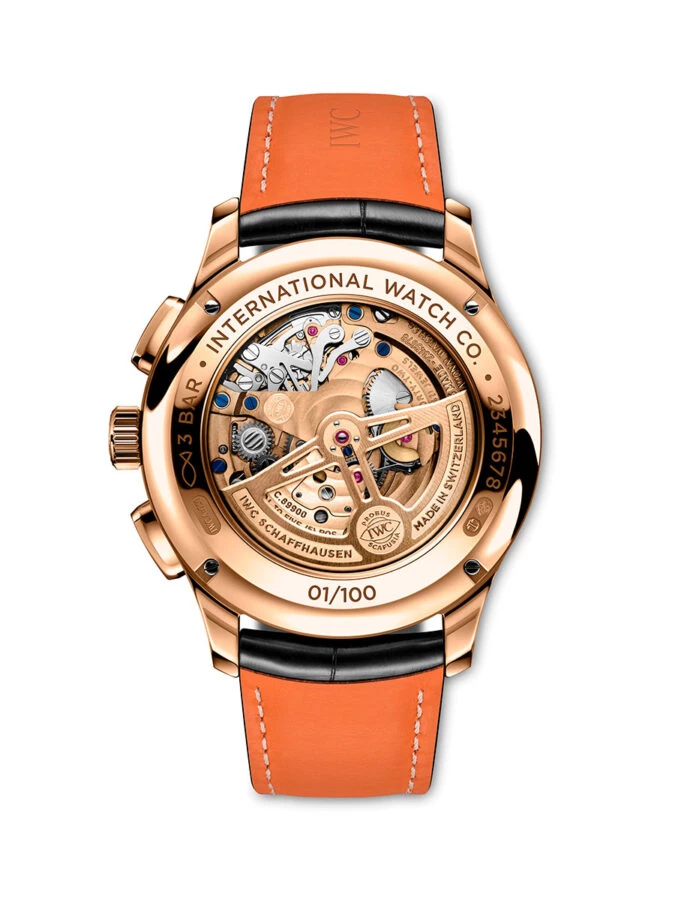 trasera caja IWC Portugiser Tourbillon Rétrograde Chronograph 2025