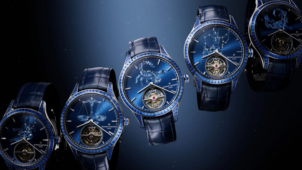 reloj Vacheron Constantin Métiers d’Art Tribute to The Celestial reloj zodiacal con tourbillon, diamantes y zafiros azules