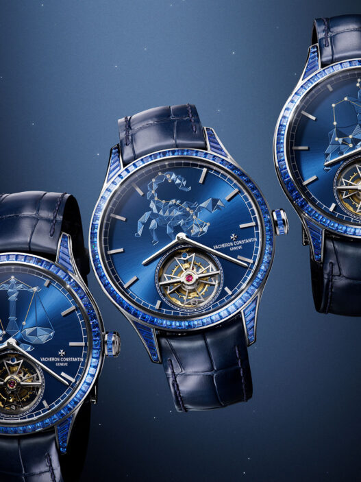 reloj Vacheron Constantin Métiers d’Art Tribute to The Celestial reloj zodiacal con tourbillon, diamantes y zafiros azules