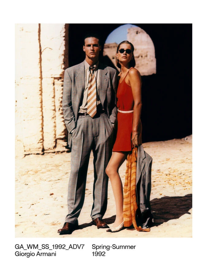 Campaña Giorgio Armani primavera-verano 1992 fotografiada por Aldo Fallai.