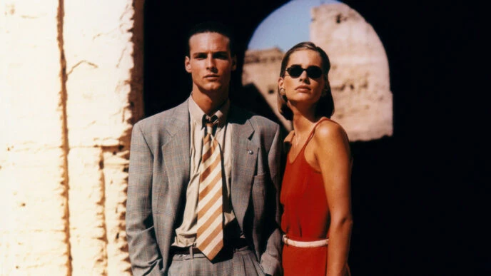 Campaña Giorgio Armani primavera verano 1992 fotografiada por Aldo Fallai