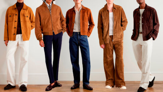 Ideas para combinar la chaqueta de ante marrón de hombre