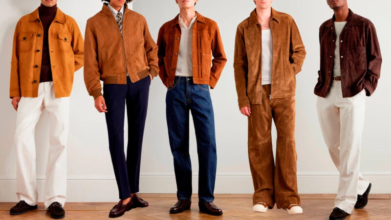 Ideas para combinar la chaqueta de ante marrón de hombre