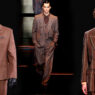 Diferentes formas de combinar el traje marrón de hombre