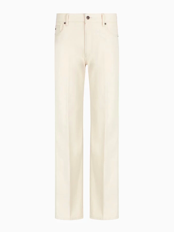 Pantalones blancos de corte recto de Emporio Armani