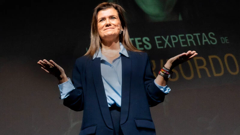 La psicóloga Pilar Sordo durante su charla en Mentes Expertas sobre los sistemas de creencias