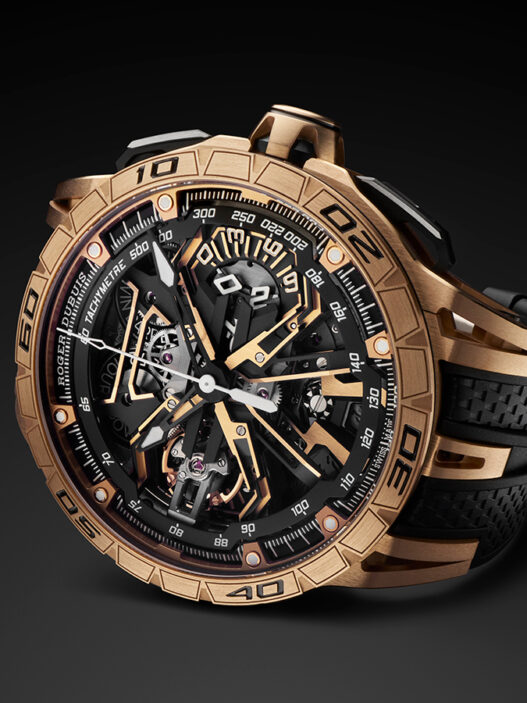 Reloj Roger Dubuis Excalibur Spider Flyback Chronograph 2025 en oro rosa con diseño