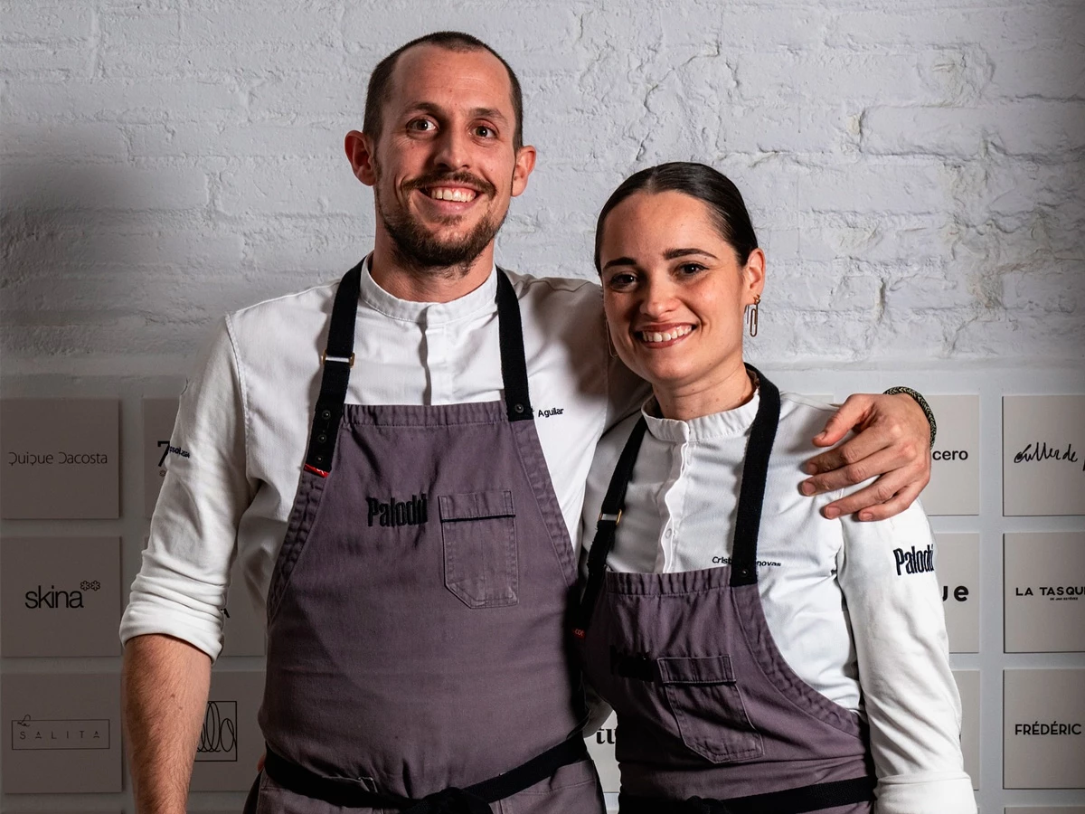 Cristina Cánovas y Diego Aguilar, chefs del restaurante Palodú en Málaga.