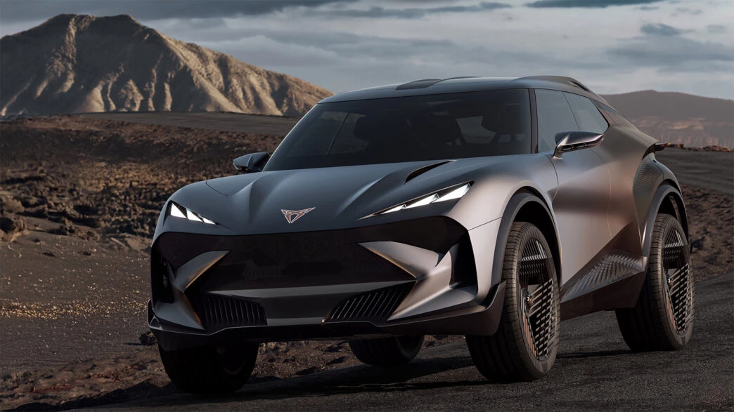 Cupra Tindaya 2025 frontal con inspiración volcánica en Fuerteventura