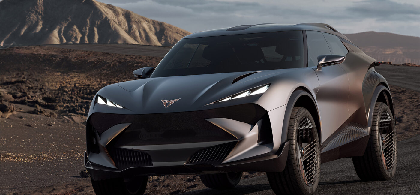 Cupra Tindaya 2025 frontal con inspiración volcánica en Fuerteventura