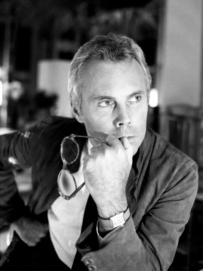 El diseñador italiano Giorgio Armani a los 41 años
