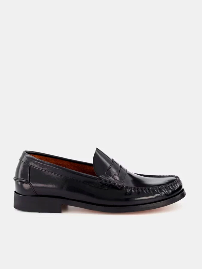 Mocasines negros clásicos de hombre de la marca Dustin