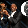 Ousmane Dembele con un reloj Richard Mille recogiendo el premio Balón de oro 2025