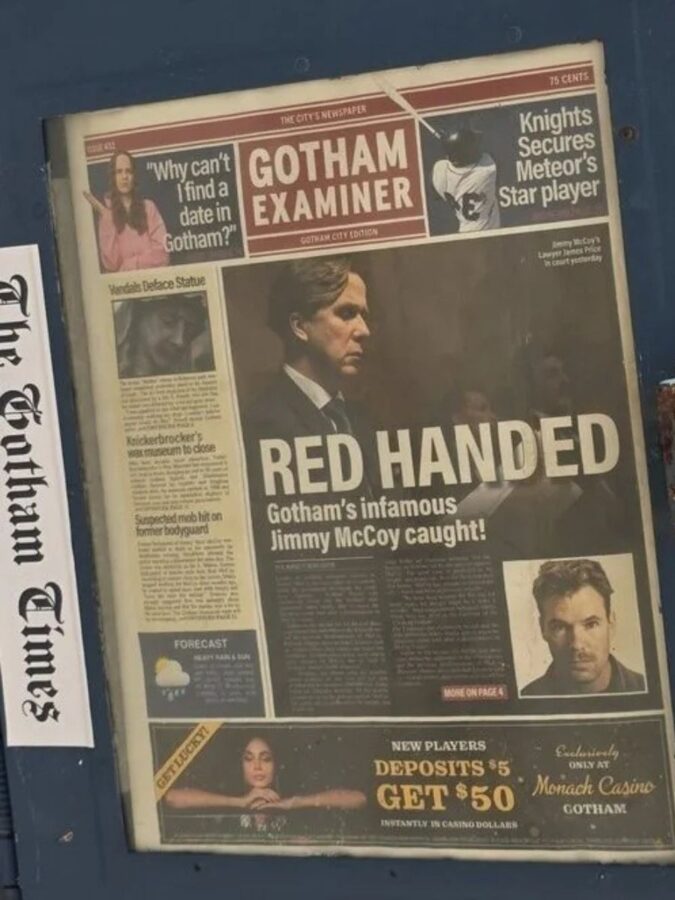 Periodico Gothan-Examiner Con Las Manos en la Masa portada Clayface
