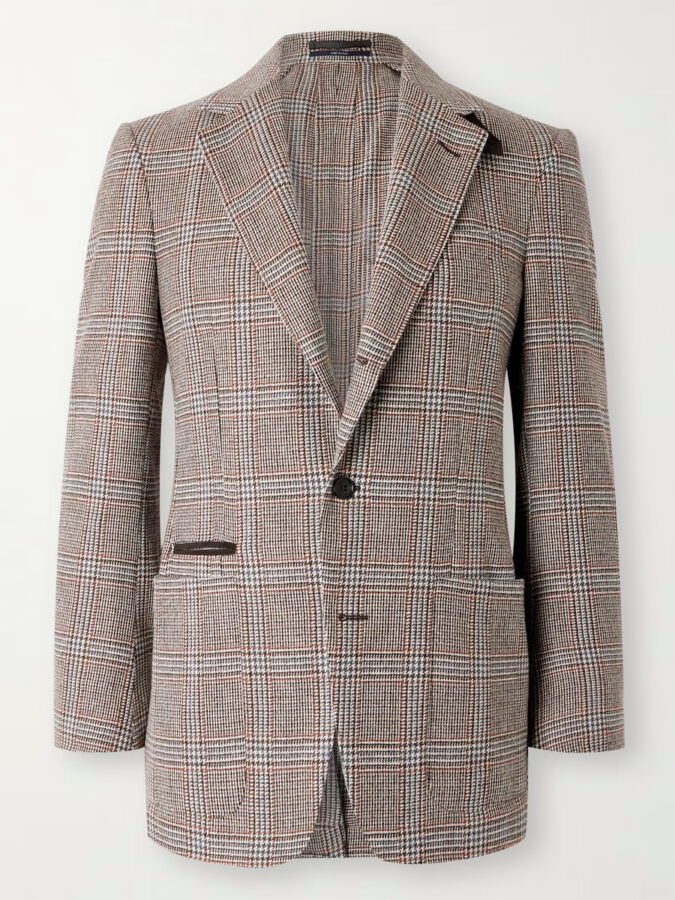 Chaqueta de cuadros Príncipe de Gales para hombre de la marca Dunhill