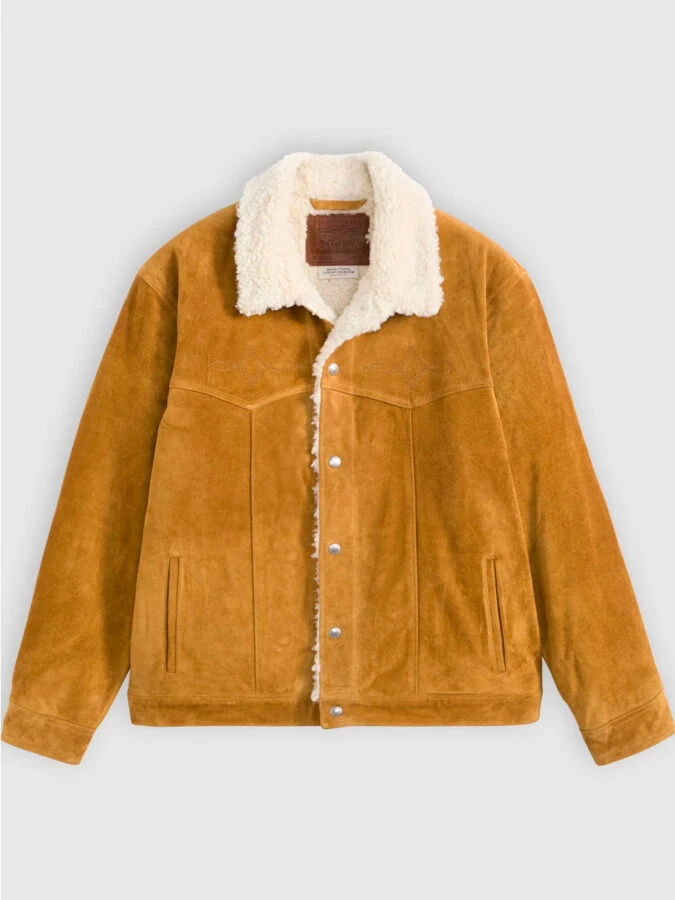 Chaqueta de ante camel con interior de borreguito de la marca Levi´s