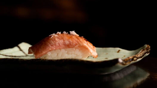 Niguiri del restaurante Ricardo Sanz en el hotel Wellington de Madrid