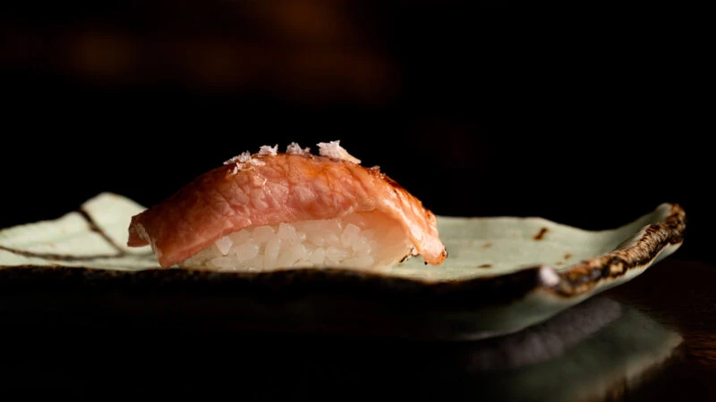 Niguiri del restaurante Ricardo Sanz en el hotel Wellington de Madrid
