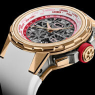 Richard Mille lanza un reloj que te dice la hora en cualquier parte del planeta (y sin tocar la corona) Richard Mille RM 63-02 Automatic Worldtimer visto en detalle con su bisel grabado con 24 ciudades.