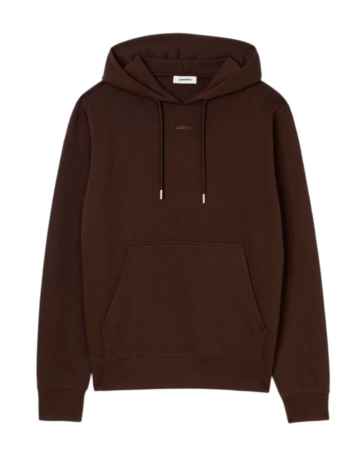 Sudadera marrón con capucha para hombre de la marca Sandro
