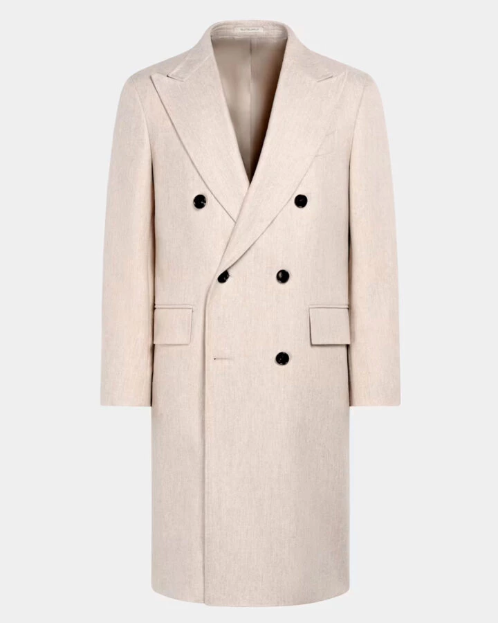 abrigo largo color beige para hombre de la marca Harry´s 1982