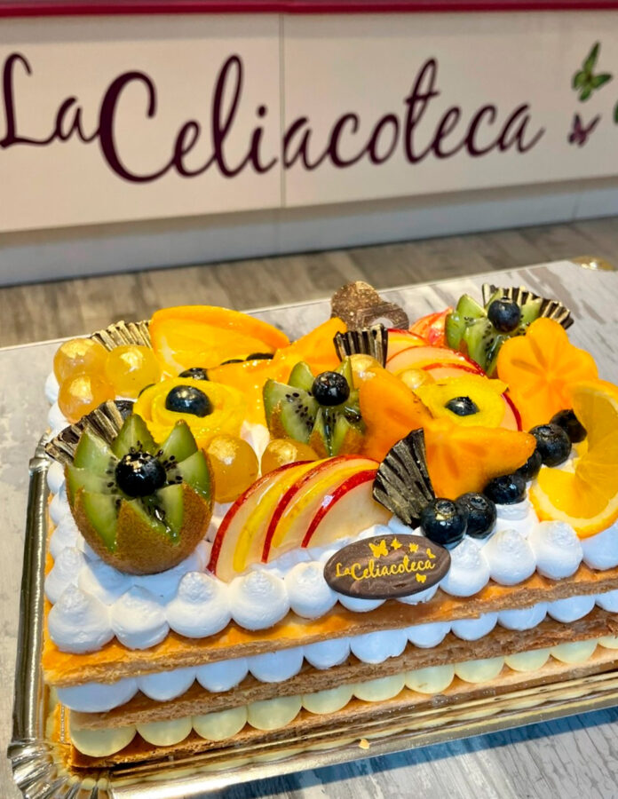 Tarta sin gluten de La Celiacoteca , en Madrid, especial para celiácos 