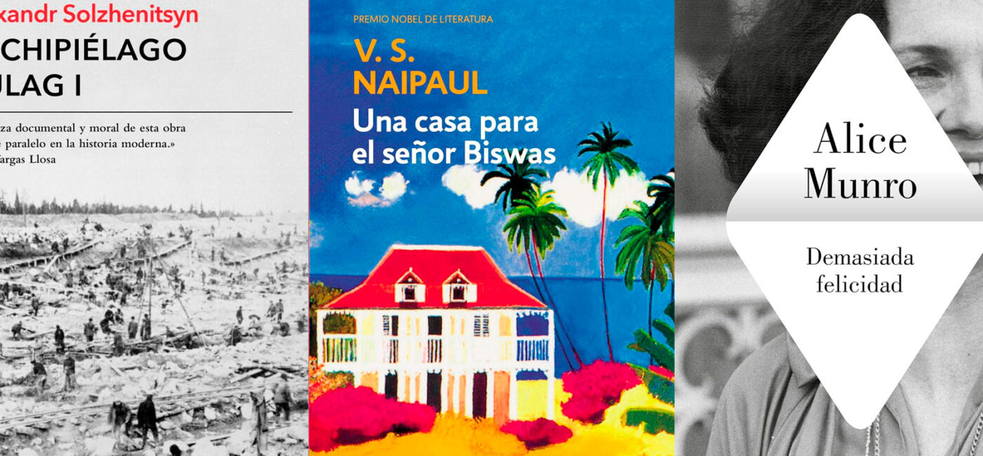 Portada de algunos de los libros de autores que han ganado el Premio Nobel de Literatura